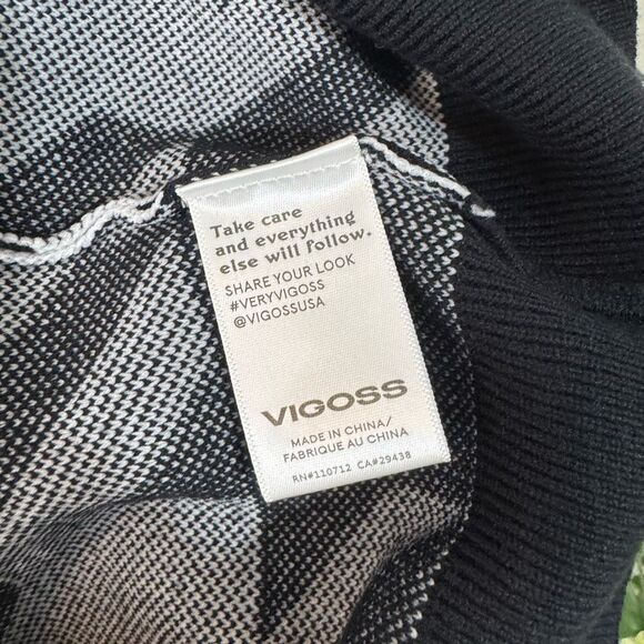 ANTHROPOLOGIE | houndstooth quarter zip sweat | Vigoss | new nwt | large - Picture 11 of 13